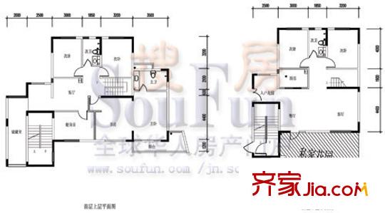 峰景鑒筑戶型圖新推復(fù)式戶型A-10 3室