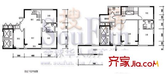 峰景鑒筑戶型圖新推復(fù)式戶型E-10 3室