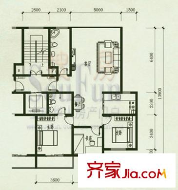 東興寓城花園戶型圖9-D(已售完) 3室2廳2衛(wèi)