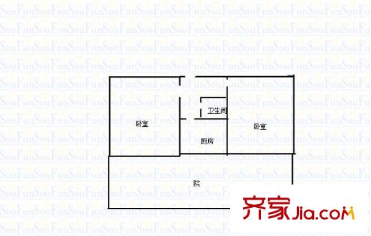 畢家洼小區(qū) 2室 戶型圖
