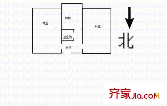 畢家洼小區(qū) 2室 戶型圖
