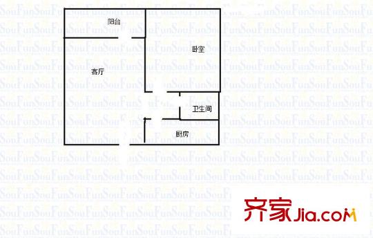 畢家洼小區(qū) 1室 戶型圖
