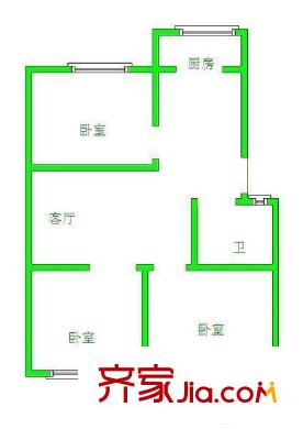 興濟(jì)河小區(qū) 3室戶型圖
