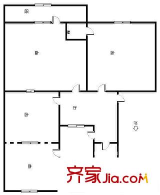 羊頭峪西溝宿舍戶型圖羊頭峪西溝單位宿舍 4居室 戶型圖 4室1廳1衛(wèi)1廚