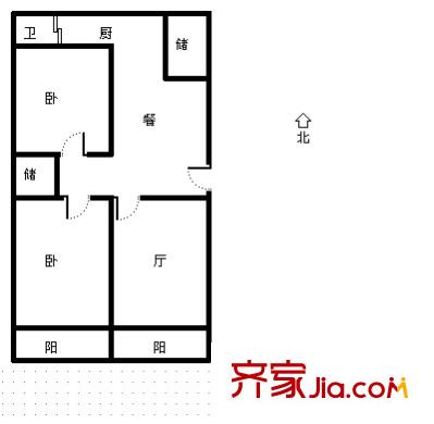 羊頭峪西溝宿舍戶型圖羊頭峪西溝單位宿舍 3室 戶型圖 3室1廳1衛(wèi)1廚
