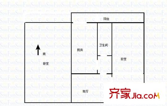 荷香村 2室 戶型圖