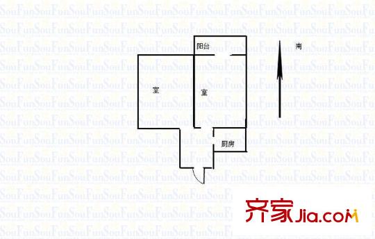 荷香村 2室 戶型圖