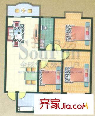 鳳凰山莊戶型圖3室2廳2衛(wèi)