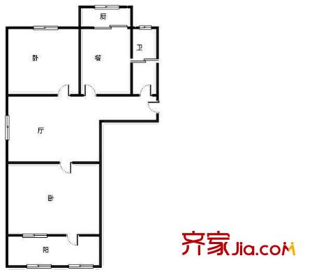 十畝園小區(qū) 3室 戶型圖