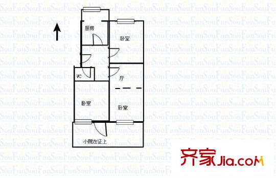 閆千戶小區(qū) 3室 戶型圖