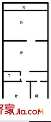 師東小區(qū) 2室 戶型圖