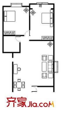 新馨家園 2室 戶型圖