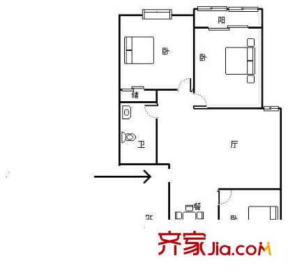 新馨家園 3室 戶型圖