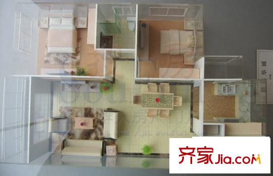 群盛華城戶型圖B戶型 2室2廳1衛(wèi)