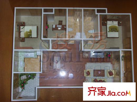 峰景鑒筑戶型圖B戶型 3室2廳2衛(wèi)