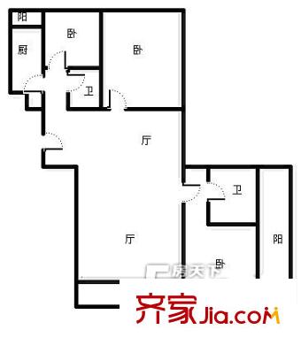 雅居園 3室 戶型圖