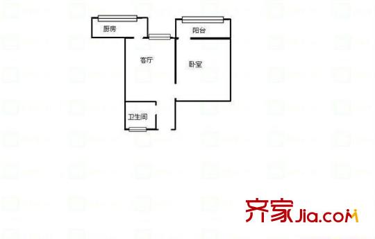 老屯鐵路小區(qū) 1室 戶型圖
