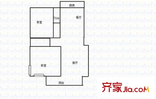 怡心苑 2室 戶型圖