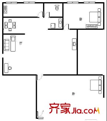 怡心苑 2室 戶型圖
