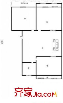 北全福小區(qū)戶型圖2室 戶型圖 2室1廳1衛(wèi)1廚