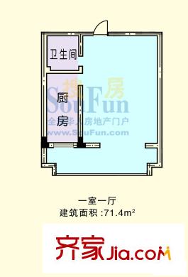 舜怡佳園  1室  戶型圖