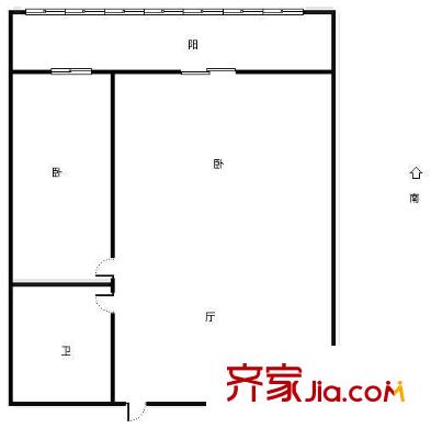 舜怡佳園 1室 戶型圖