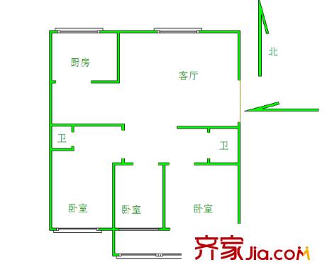 舜怡佳園 3室 戶型圖