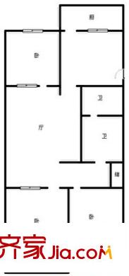 玉函路單位宿舍 3室 戶型圖