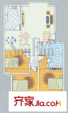 天業(yè)翠苑 3室 戶型圖