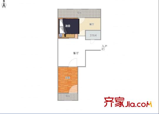 聚賢街宿舍 2室 戶型圖