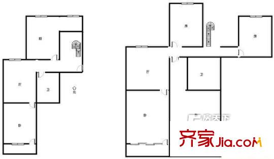 西苑翠景園 5居室 戶型圖