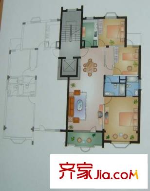 雅居園 3室 戶型圖