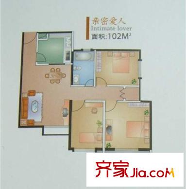 雅居園 3室 戶型圖