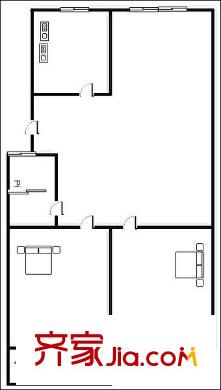 老屯鐵路小區(qū) 3室 戶型圖