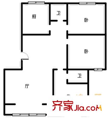 怡心苑 3室 戶型圖