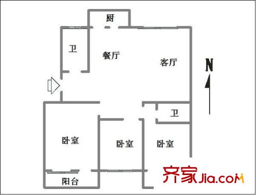 綠景嘉園 3室 戶(hù)型圖