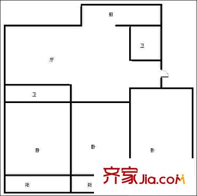 綠景嘉園 3室 戶型圖