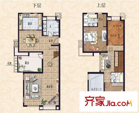 豐奧嘉園戶型圖豐奧華府 2居室 戶型圖 2室2廳1衛(wèi)1廚