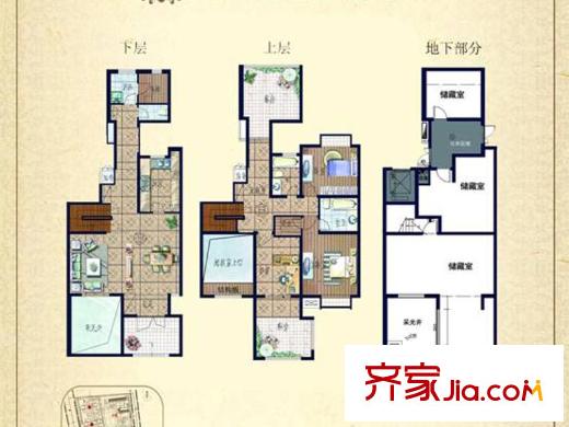 豐奧嘉園戶型圖南區(qū)10、12、13、15、16、18、19#樓B戶型 3室3廳2衛(wèi)1廚