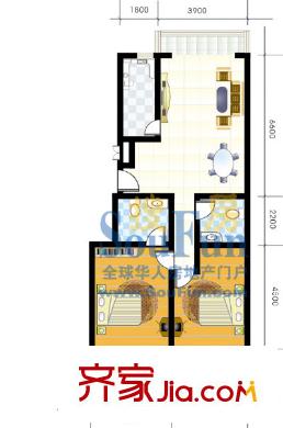 新東方花園戶型圖2室1廳2衛(wèi)1廚