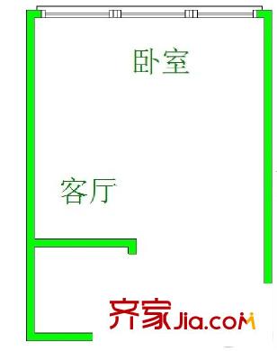 重汽彼岸新都 1室 戶型圖