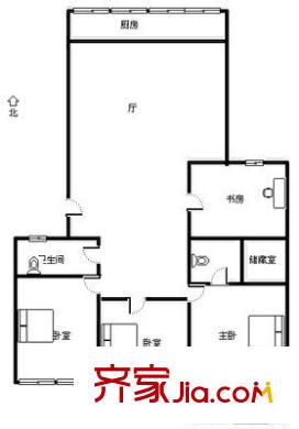環(huán)山路單位宿舍 3室 戶型圖