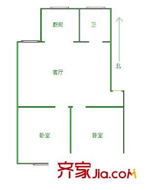 綠景嘉園 3室 戶型圖