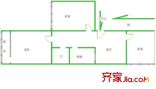 歷園新村 3室 戶型圖