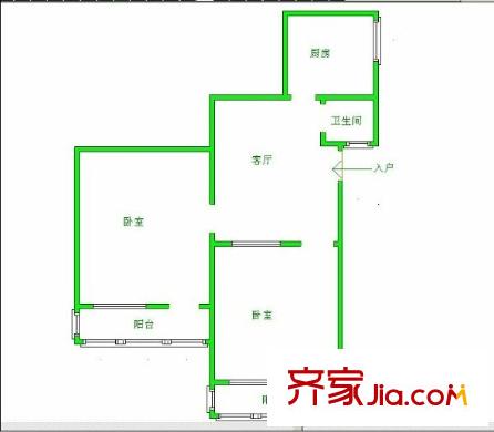 歷園新村 3室 戶型圖