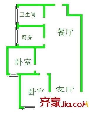 匯科旺園 2室 戶型圖