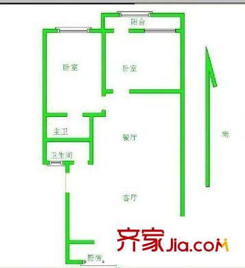 三慶燕柳園 2室 戶(hù)型圖