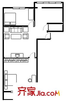 佛山苑 2室 戶型圖
