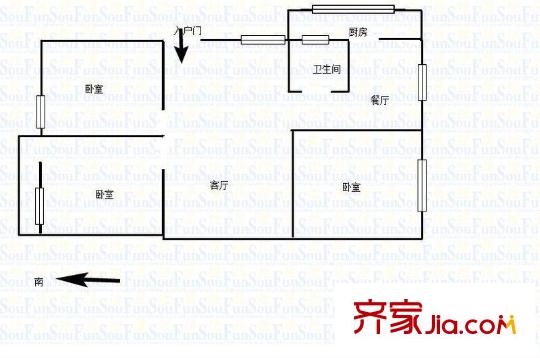 佛山苑 2室 戶型圖