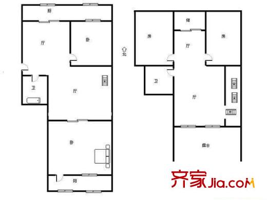 建鑫花園 4室 戶型圖